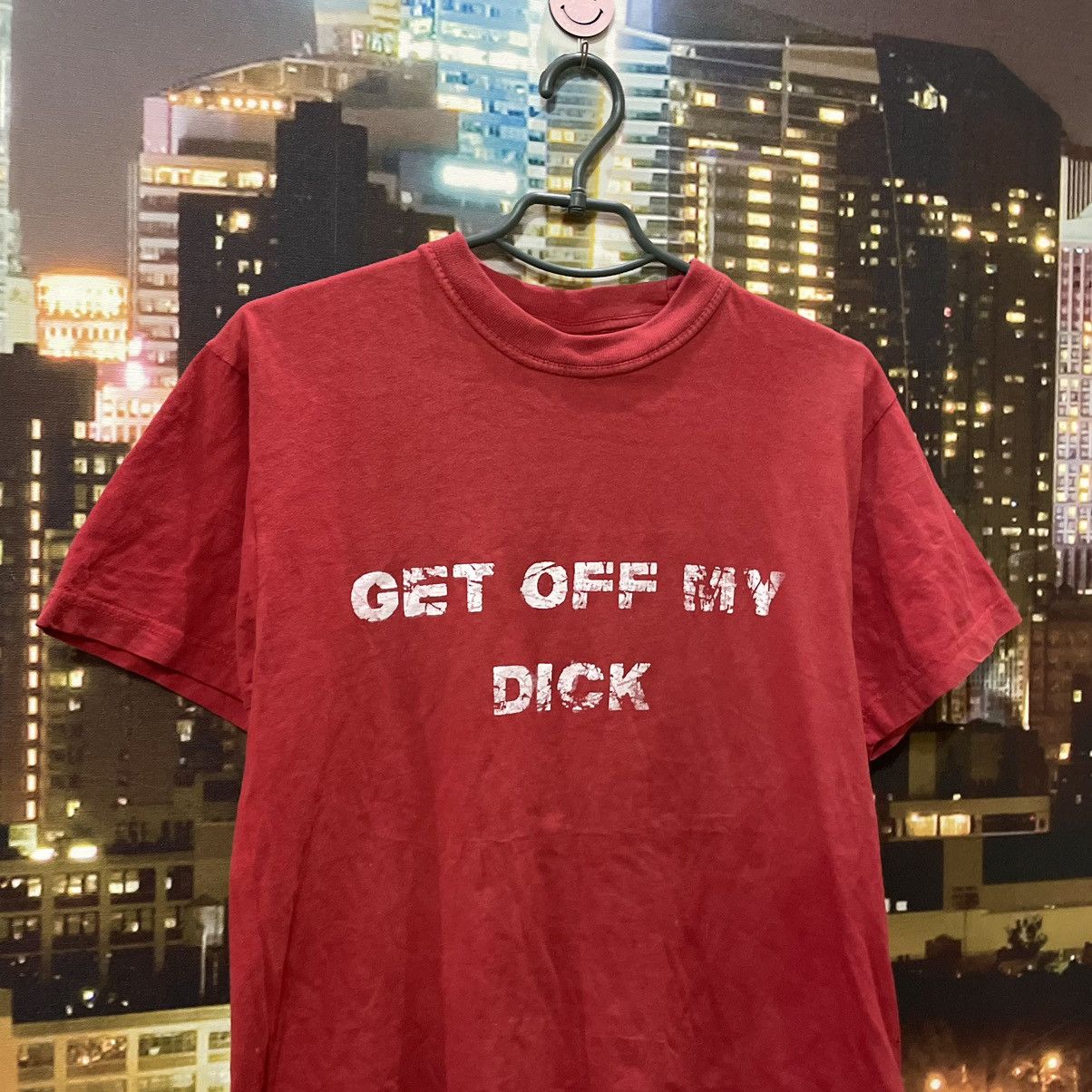 Band Tees VINTAGE Y2K RED TEE GET OFF MY DICK PENIS FUNNY PORNO Size US M / EU 48-50 / 2 - 2 Thumbnail