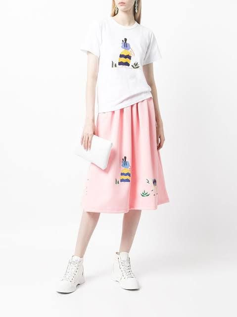 Comme des Garcons Nylon Pleated Print Skirt Size 28" / US 6 / IT 42 - 11 Thumbnail