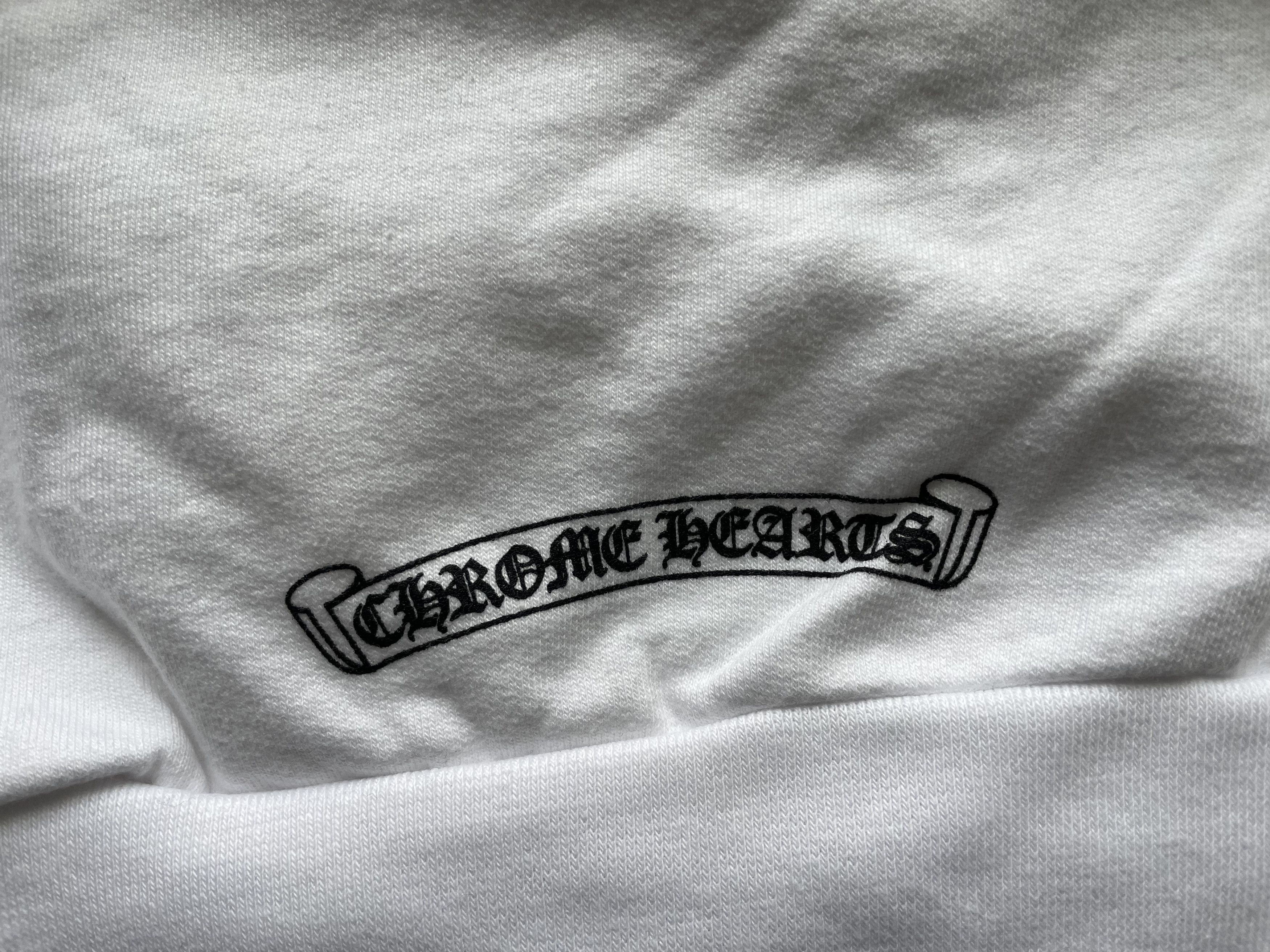 Chrome Hearts Chrome Hearts White Scroll Zip Up Hoodie Size US XXL / EU 58 / 5 - 7 Thumbnail