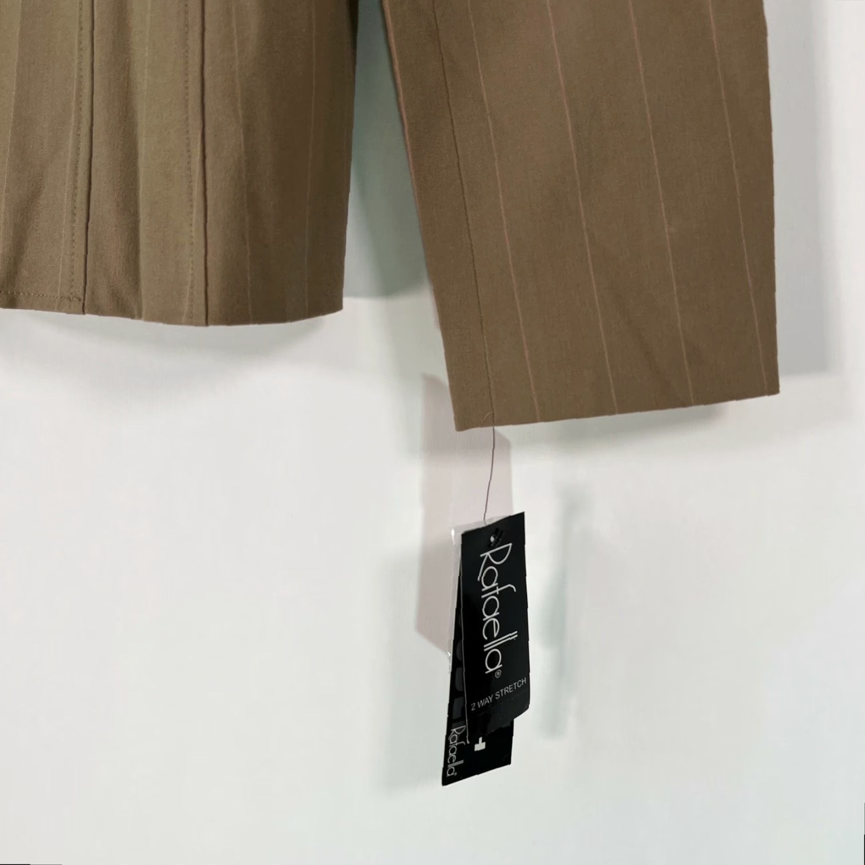 Vintage Rafaella Blazer Jacket Womens Pinstripe 2 Way Stretch Clay Brown Size 6 Size M / US 6-8 / IT 42-44 - 6 Thumbnail