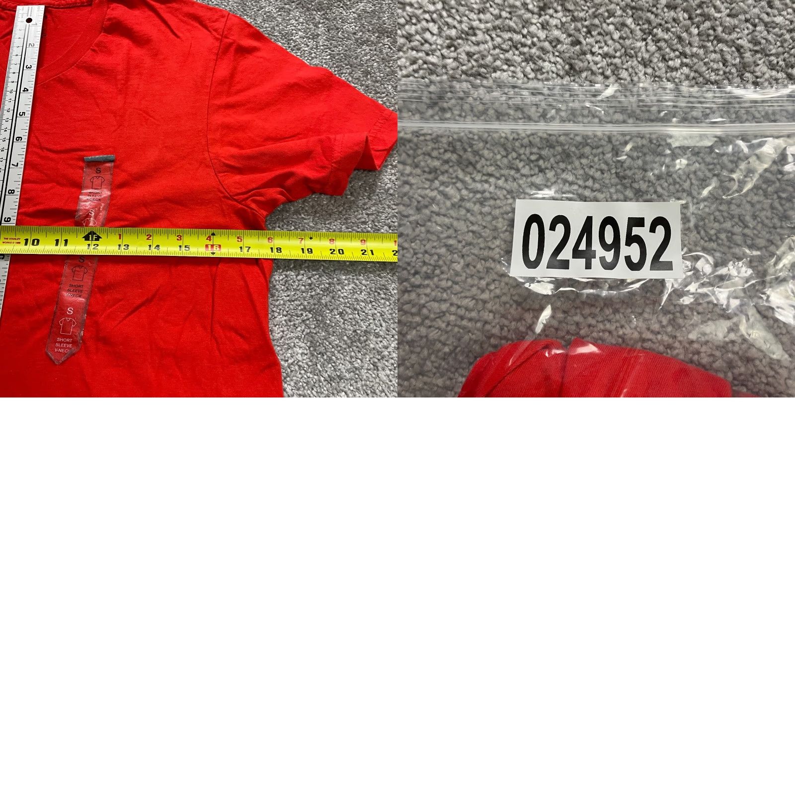 Alfani Vintage Alfani Men’s T-Shirt Small Red Solid V-Neck Cotton Short Sleeve Size US S / EU 44-46 / 1 - 8 Thumbnail
