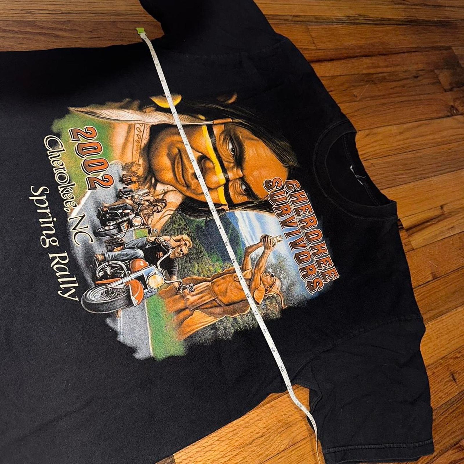 Cherokee × Harley Davidson × Vintage Vintage Cherokee Survivors Motorcycle Harley Davidson Tee L Size US L / EU 52-54 / 3 - 6 Thumbnail
