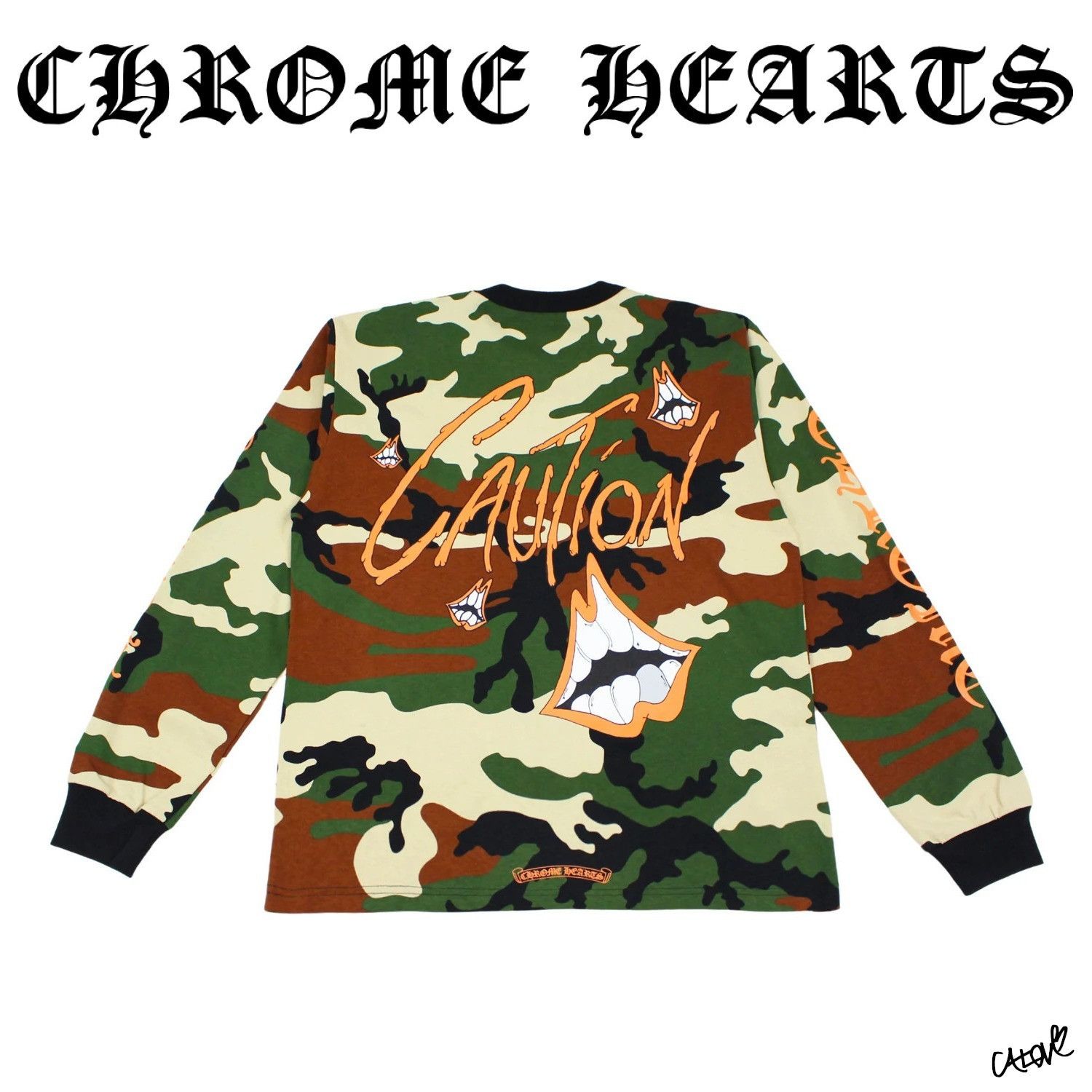 Chrome Hearts Matty Boy Caution T Shirt Camo | Grailed