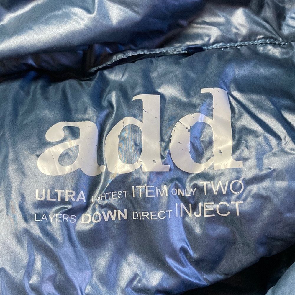 Add Add Italy Down Jacket Womens Size M Navy Blue Zip & Snap A S Size M / US 6-8 / IT 42-44 - 2 Thumbnail