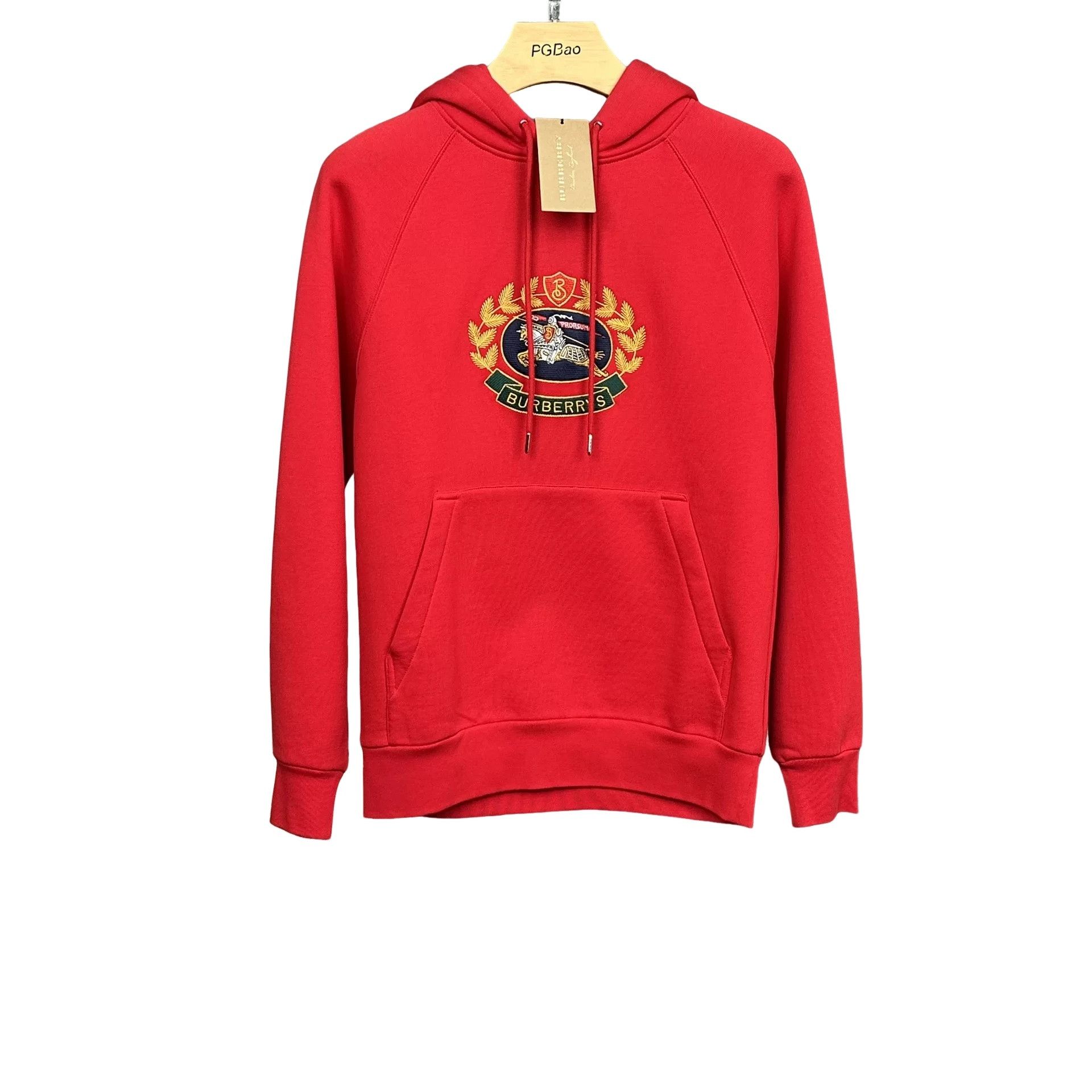 Burberry Burberry Crest Embroidered Red Hoodie XS Size US XS / EU 42 / 0 - 1 Thumbnail