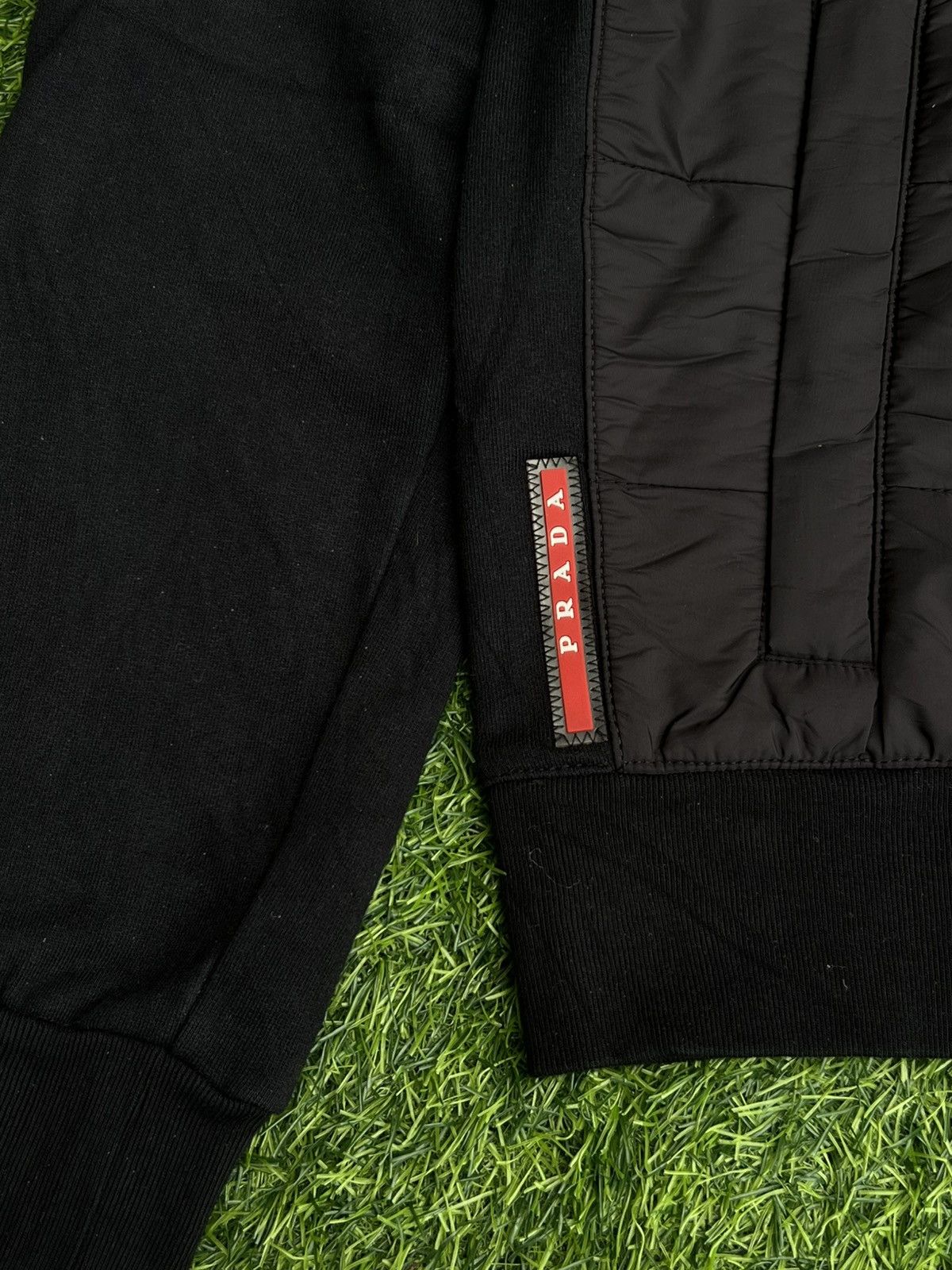 Prada Prada Black Quilted Hybrid Bomber Jacket – Size L Size US L / EU 52-54 / 3 - 2 Thumbnail