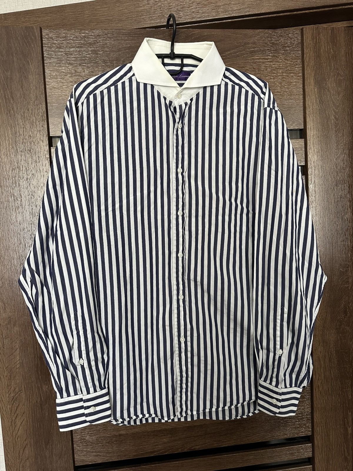 Ralph Lauren Purple Label Polo Ralph Lauren Purple Label Shirt Button Up L/S Striped Size US L / EU 52-54 / 3 - 3 Thumbnail
