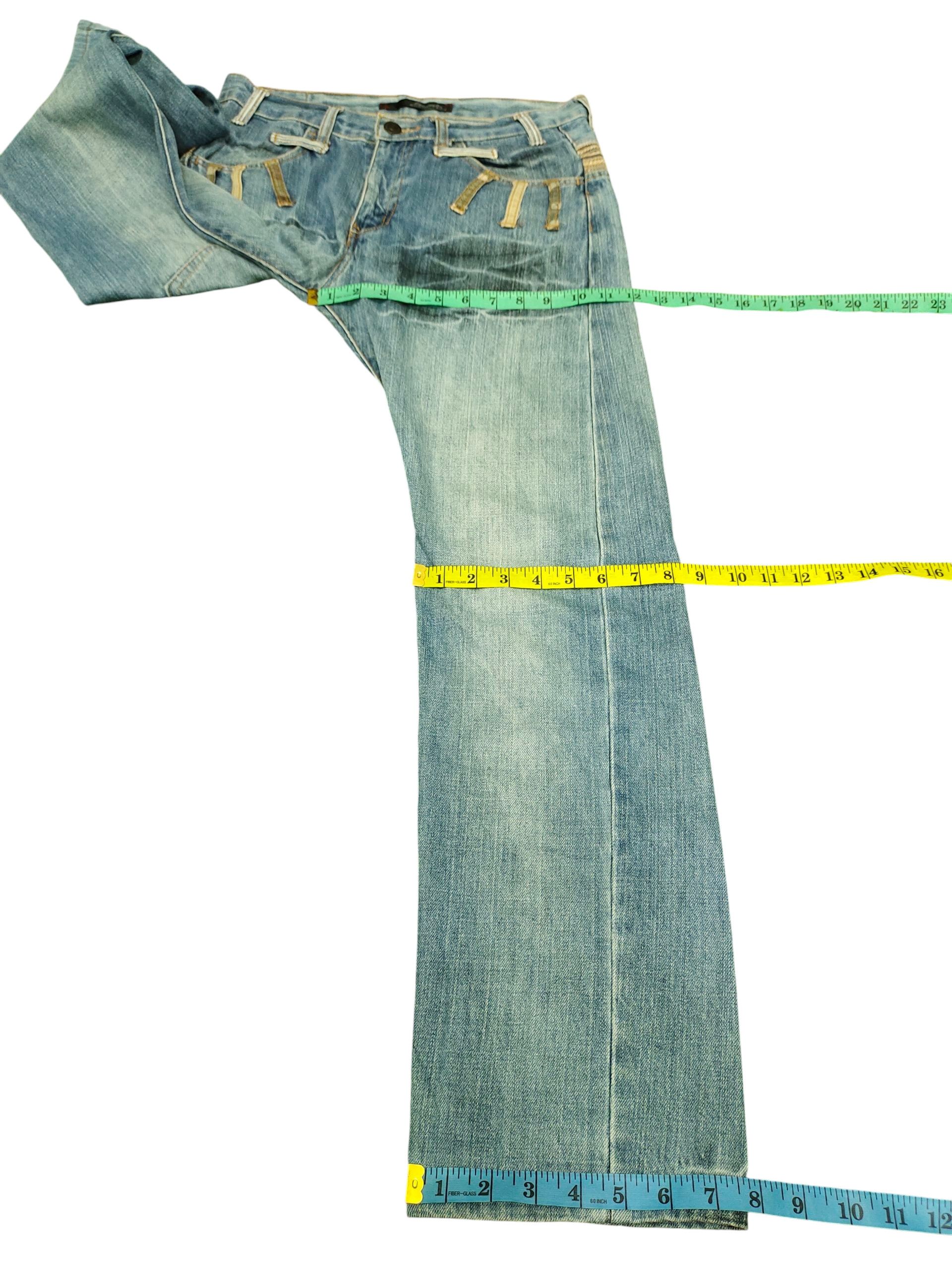 Kapital Japanese Brand Dominate Double Waist Clawmark Denim Jeans Size US 30 / EU 46 - 17 Thumbnail