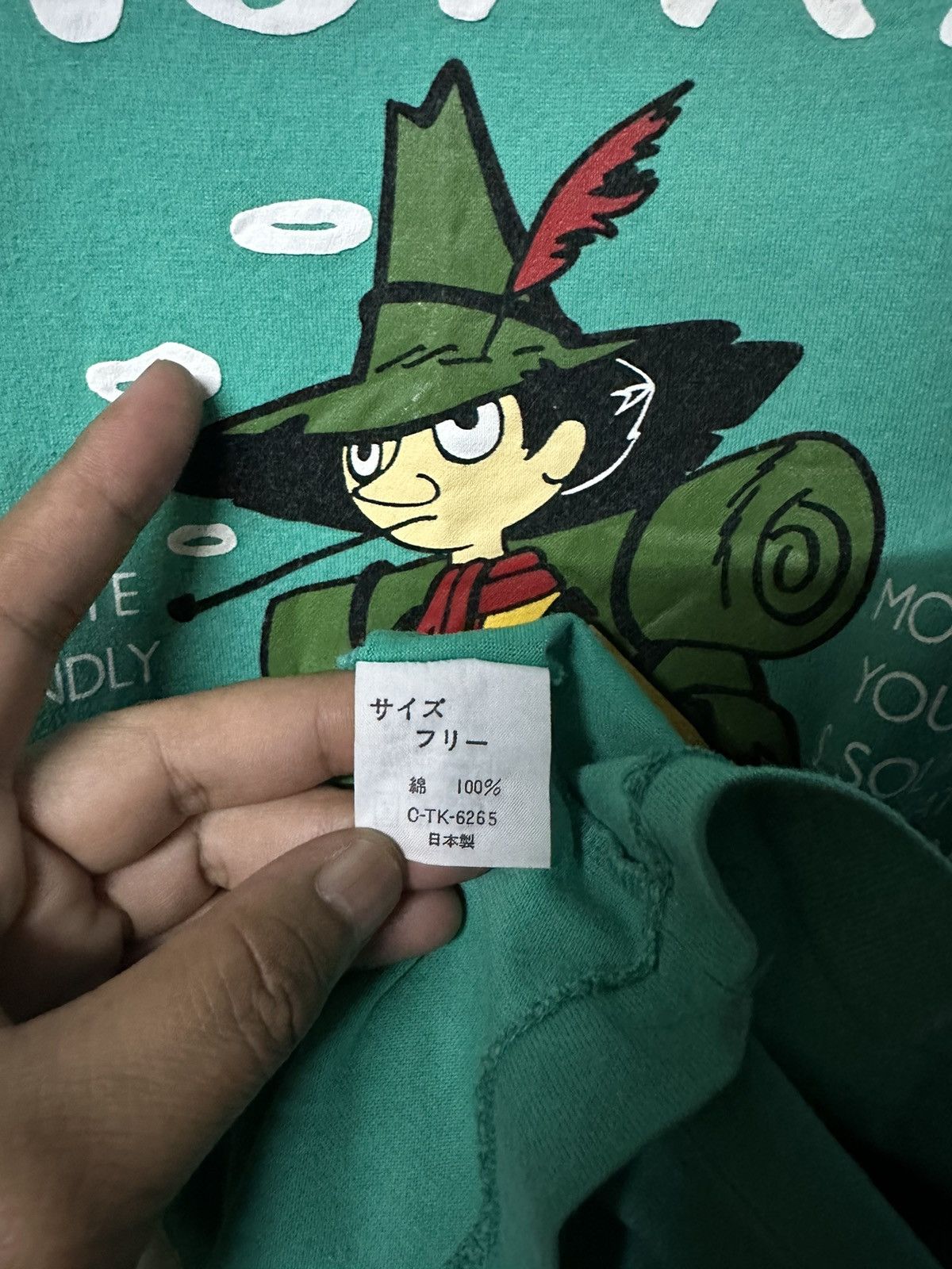 Japanese Brand Vintage 90s Snufkin Solitary Chap By Zuiyo Single Stitch Tee Size US M / EU 48-50 / 2 - 6 Thumbnail
