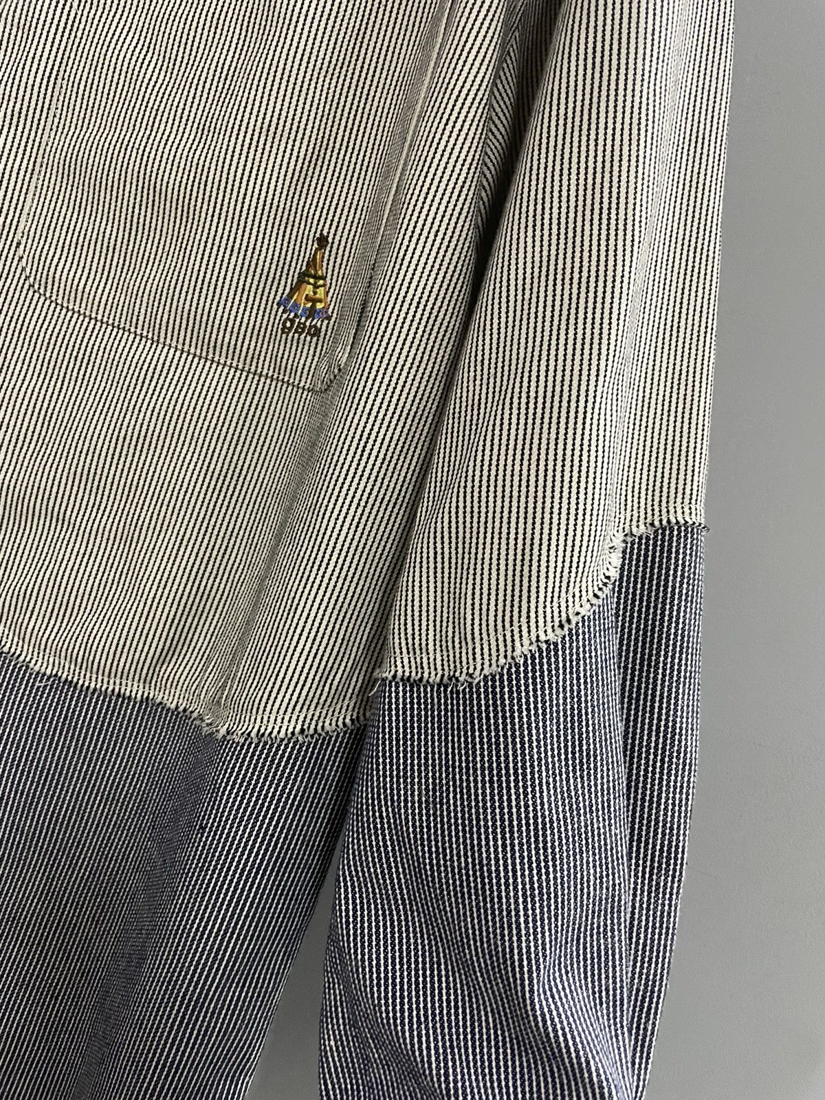 Japanese Brand × go slow caravan GO SLOW CARAVAN Work Shirt Patch Railway Stripes Size US L / EU 52-54 / 3 - 6 Thumbnail