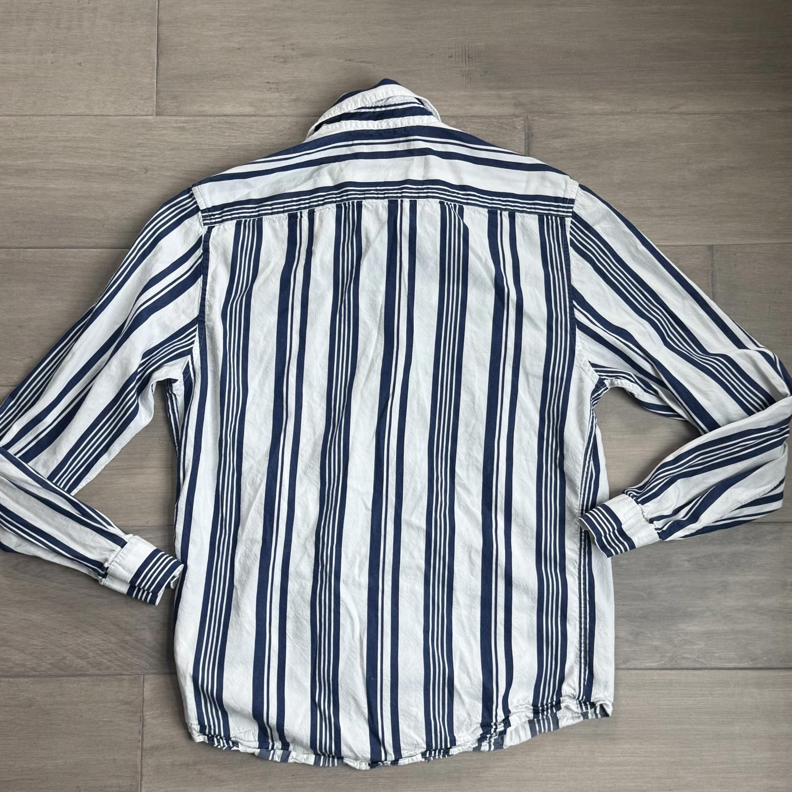 Scotch & Soda Scotch & Soda Men's Relaxed Fit Striped Casual Shirt Size M Size US M / EU 48-50 / 2 - 2 Thumbnail