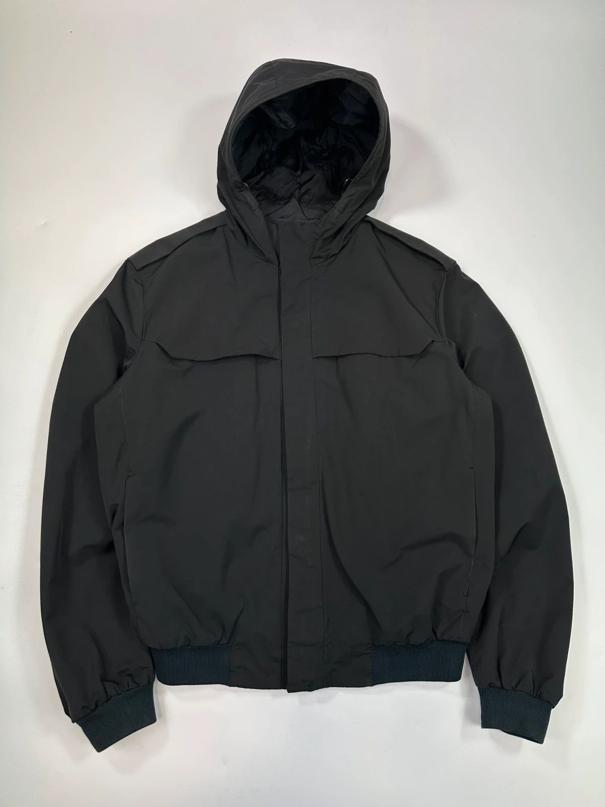 Prada Prada Sport FW2018 Black & Burgundy Nylon Hooded Jacket