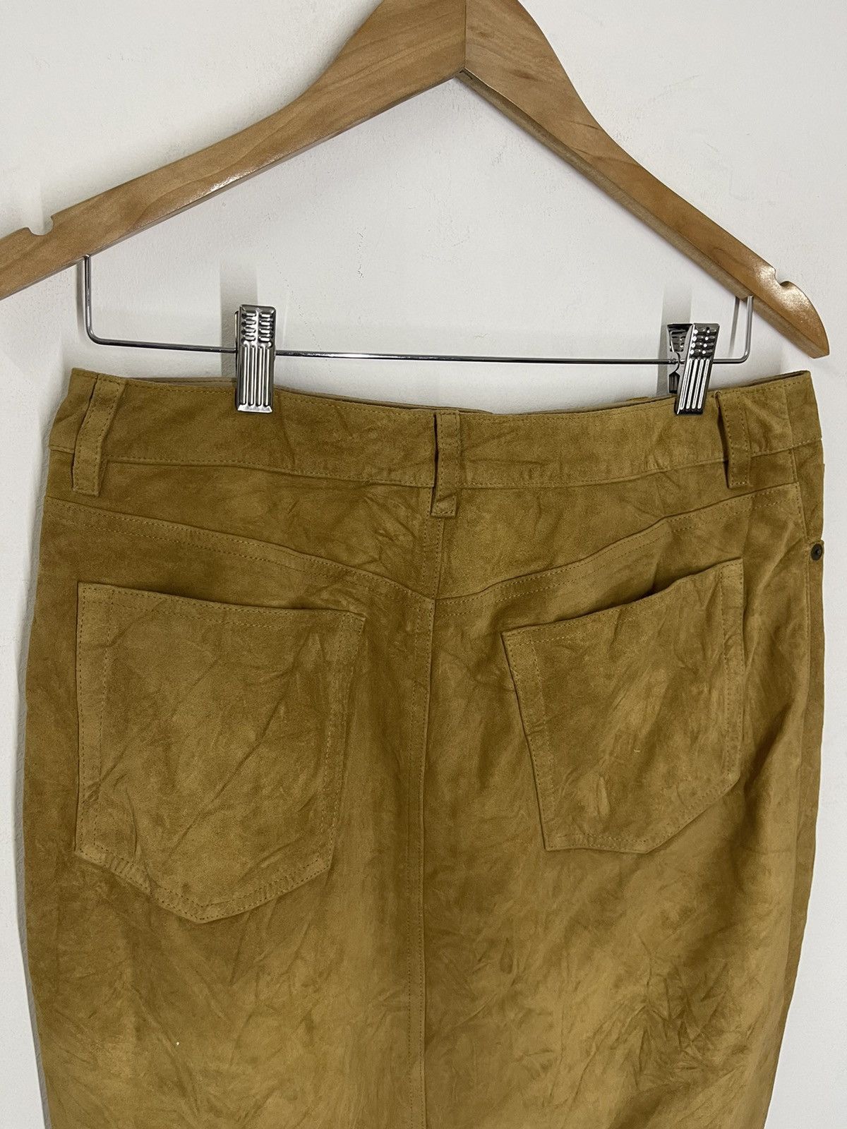 Polo Ralph Lauren × Ralph Lauren × Vintage VINTAGE RALPH LAUREN PRL SUEDE MIDI SKIRT Size 34" / US 12 / IT 48 - 5 Thumbnail