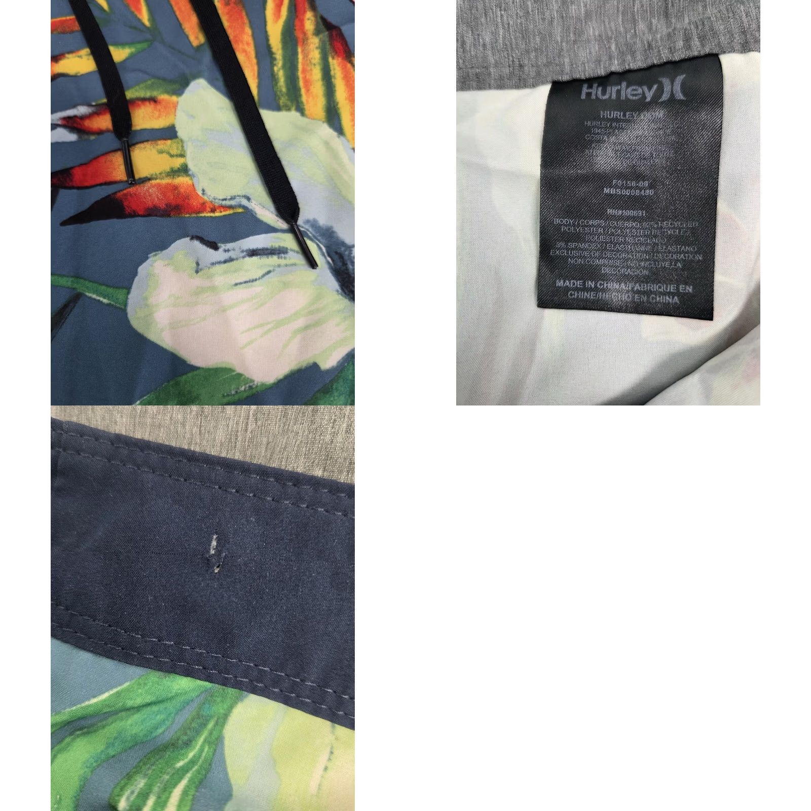 Hurley Hurley Mens Phantom Board Shorts Drawstring Back Pocket Floral Size 34 Multicolor Beach Tropical Quick Dry Lightweight Surfing Recreational Size US 34 / EU 50 - 8 Thumbnail