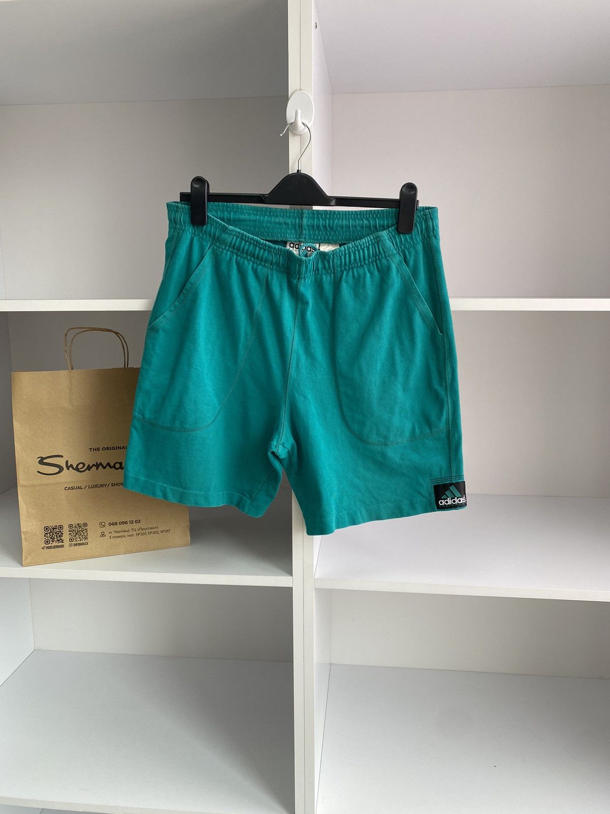 Adidas × Vintage Vintage Adidas Equipment Green 90s style shorts Size US 30 / EU 46 - 1 Thumbnail