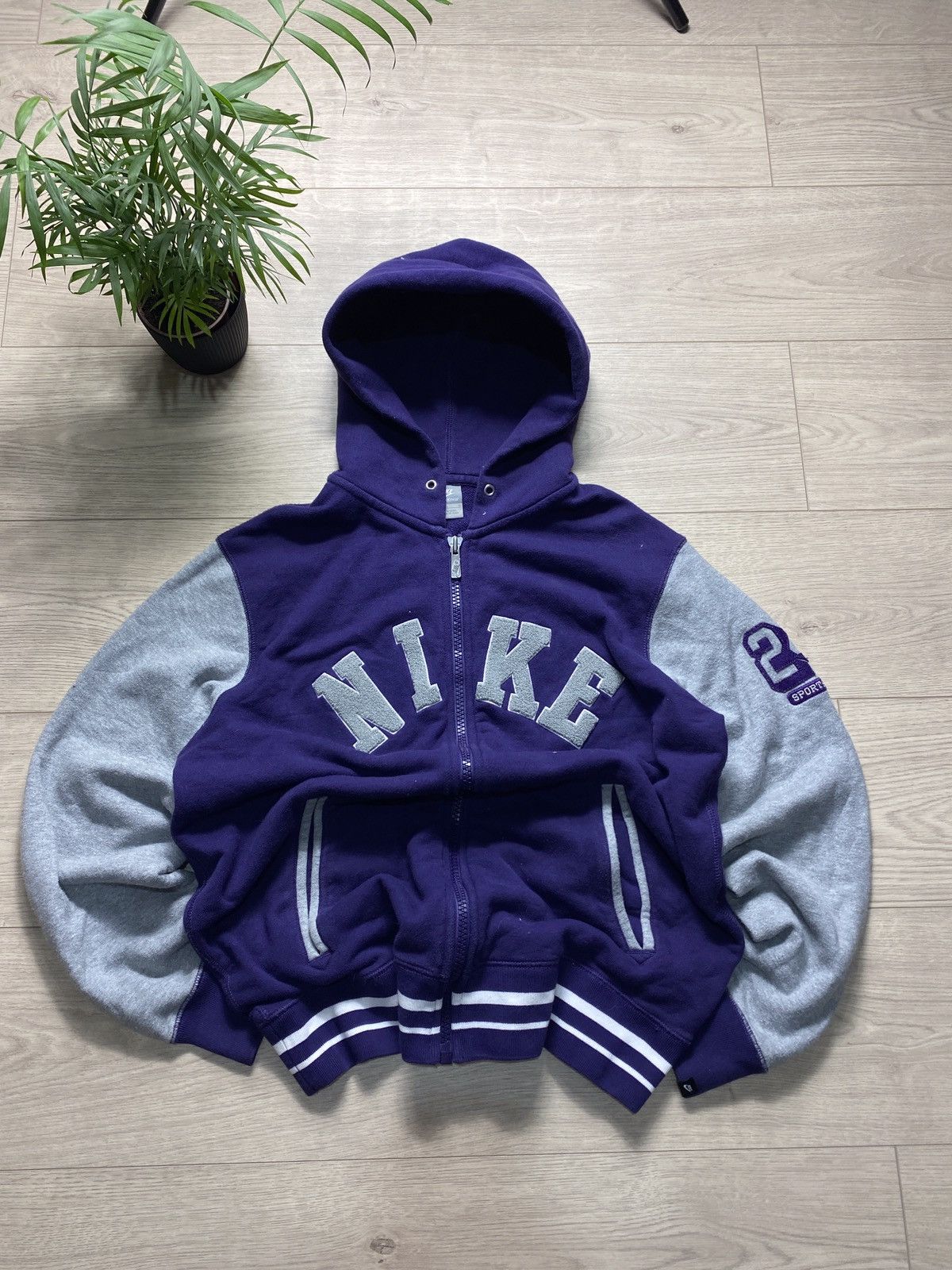 Nike × Streetwear × Vintage Vintage Nike Y2K Zip Up Big logo 