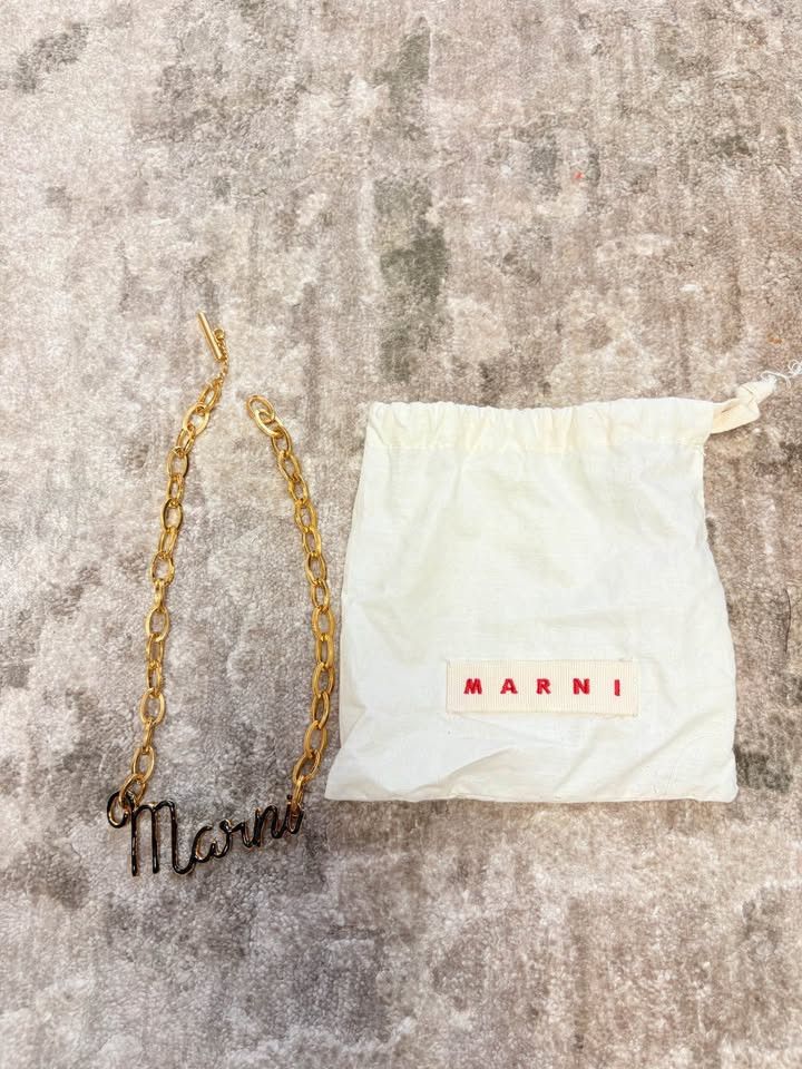 Marni Marni Logo Plaque Chain-Link Necklace Size ONE SIZE - 4 Thumbnail