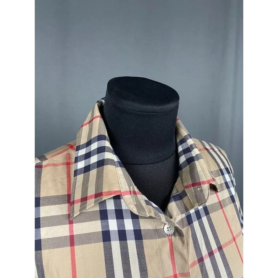 Burberry Burberry Nova Check Women's Beige Shortsleeve Shirt Size S Size S / US 4 / IT 40 - 3 Thumbnail