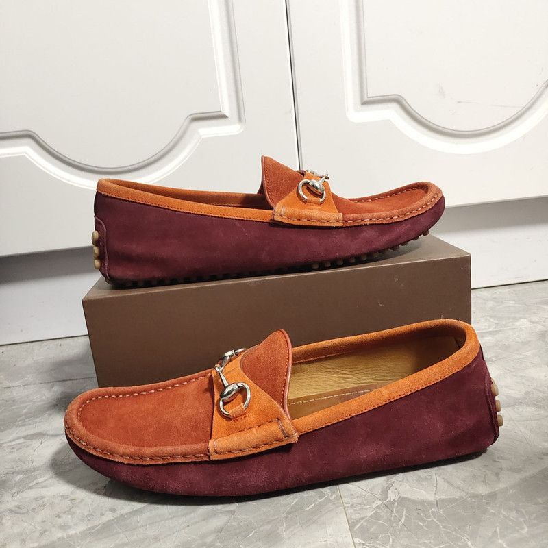 Gucci Gucci Loafers in Orange Red Suede Size US 8 / EU 41 - 9 Thumbnail