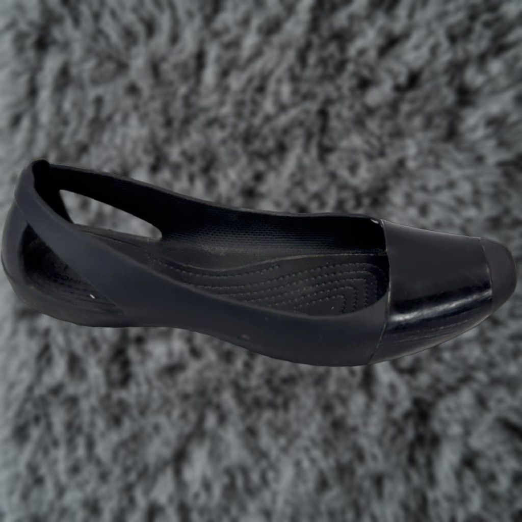Crocs Crocs Black Sienna Shiny Cap Toe Comfort Ballet Flats Women Size 8 Size ONE SIZE - 1 Thumbnail