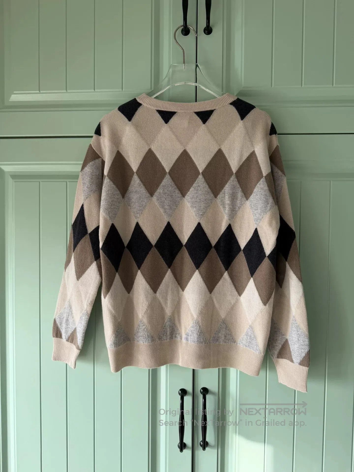 Brunello Cucinelli Brunello Cucinelli Argyle Cashmere Wool Sweater. Size XS / US 0-2 / IT 36-38 - 2 Thumbnail