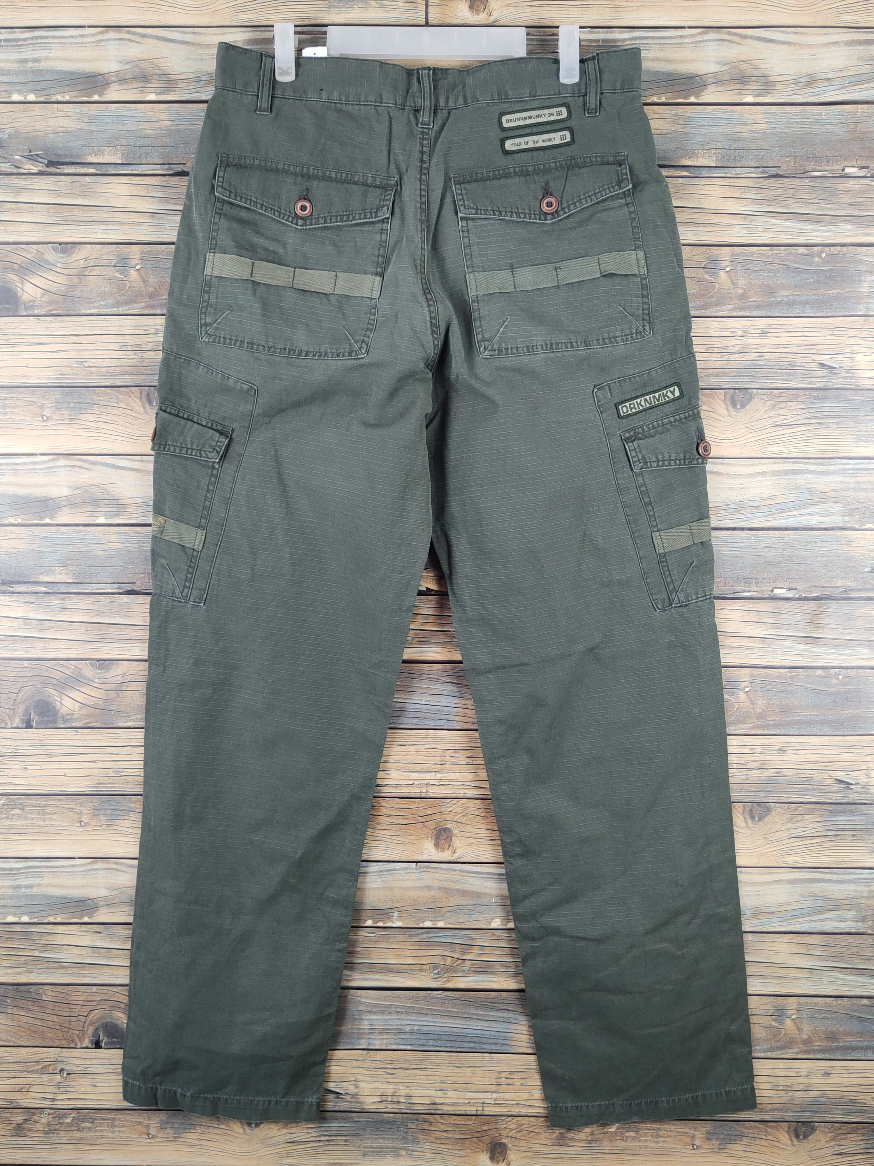 DrunknMunky DL Drunkn Munky Green Multipocket Tactical Cargo Pants #942 Size US 34 / EU 50 - 8 Thumbnail
