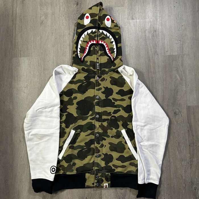 1st camo shark shop hoodie jacket