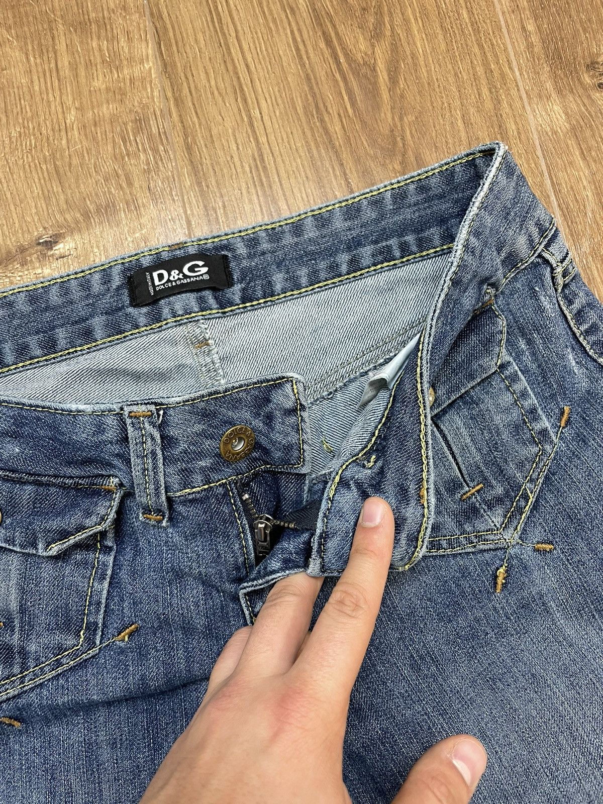 Dolce & Gabbana × Vintage Vintage Dolce&Gabbana Y2K Style Blue Stonewashed Denim Jeans Size US 29 - 12 Thumbnail