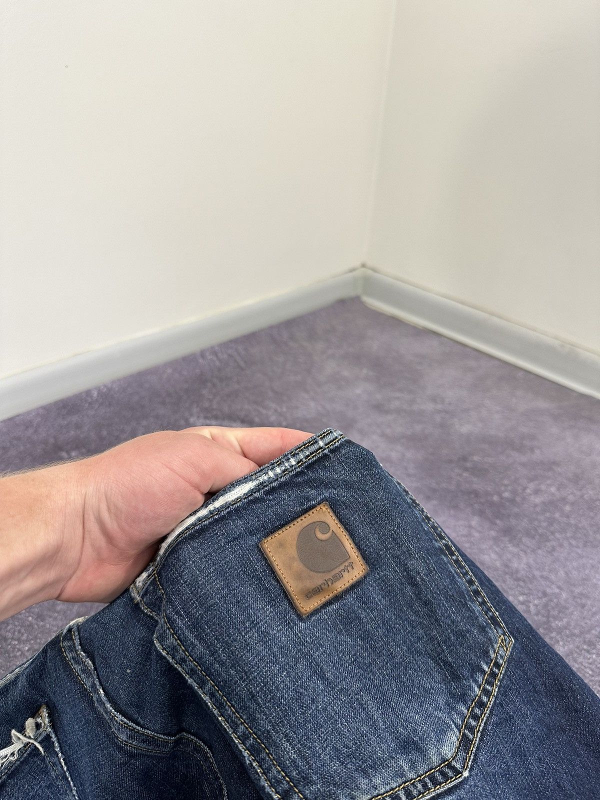 Carhartt Vintage Carhartt Distressed USA Japanese Denim Baggy Jeans Size US 34 / EU 50 - 9 Thumbnail
