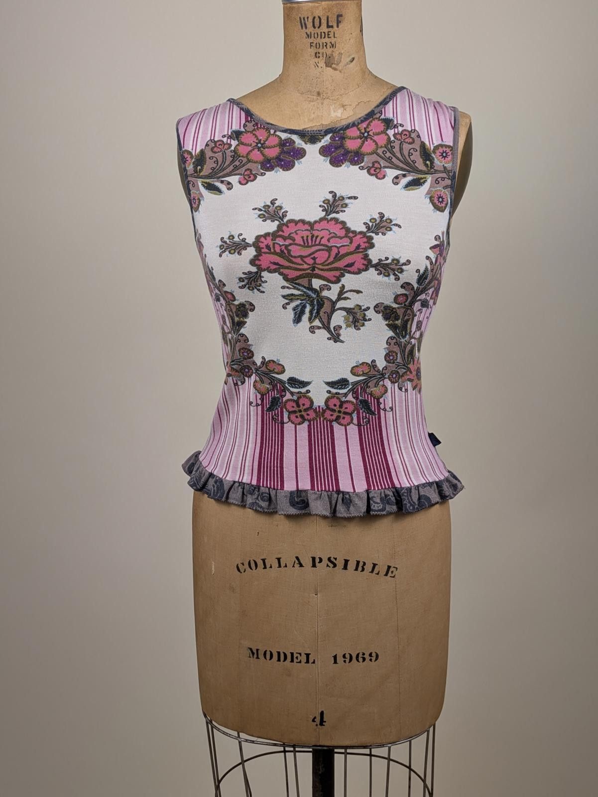Christian Lacroix 1990's/2000's Y2K rare Christian Lacroix jeans rose top Size S / US 4 / IT 40 - 1 Thumbnail
