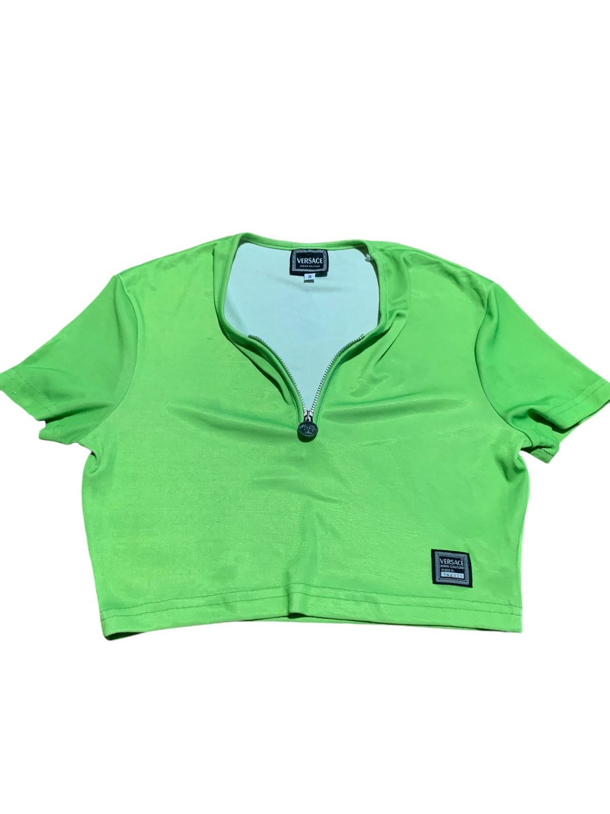 Versace Versace jeans couture medusa halfzip crop top Size S / US 4 / IT 40 - 1 Thumbnail