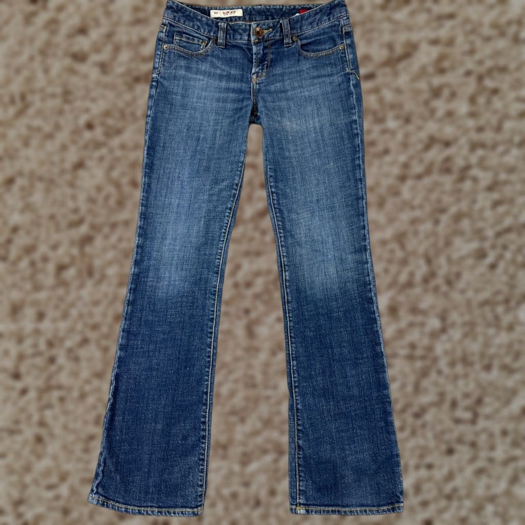 Express Express Jeans Women 6 Blue Denim Bootcut Slim Low Rise 5-Pocket Cotton Elastane Size 28" / US 6 / IT 42 - 1 Thumbnail