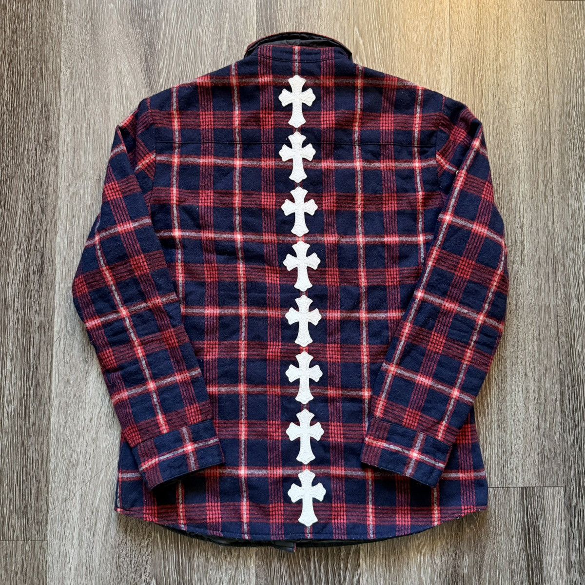 Chrome Hearts Chrome Hearts Patch Flannel Reversible RARE 1/1 Patch Hoodie Size US L / EU 52-54 / 3 - 8 Thumbnail