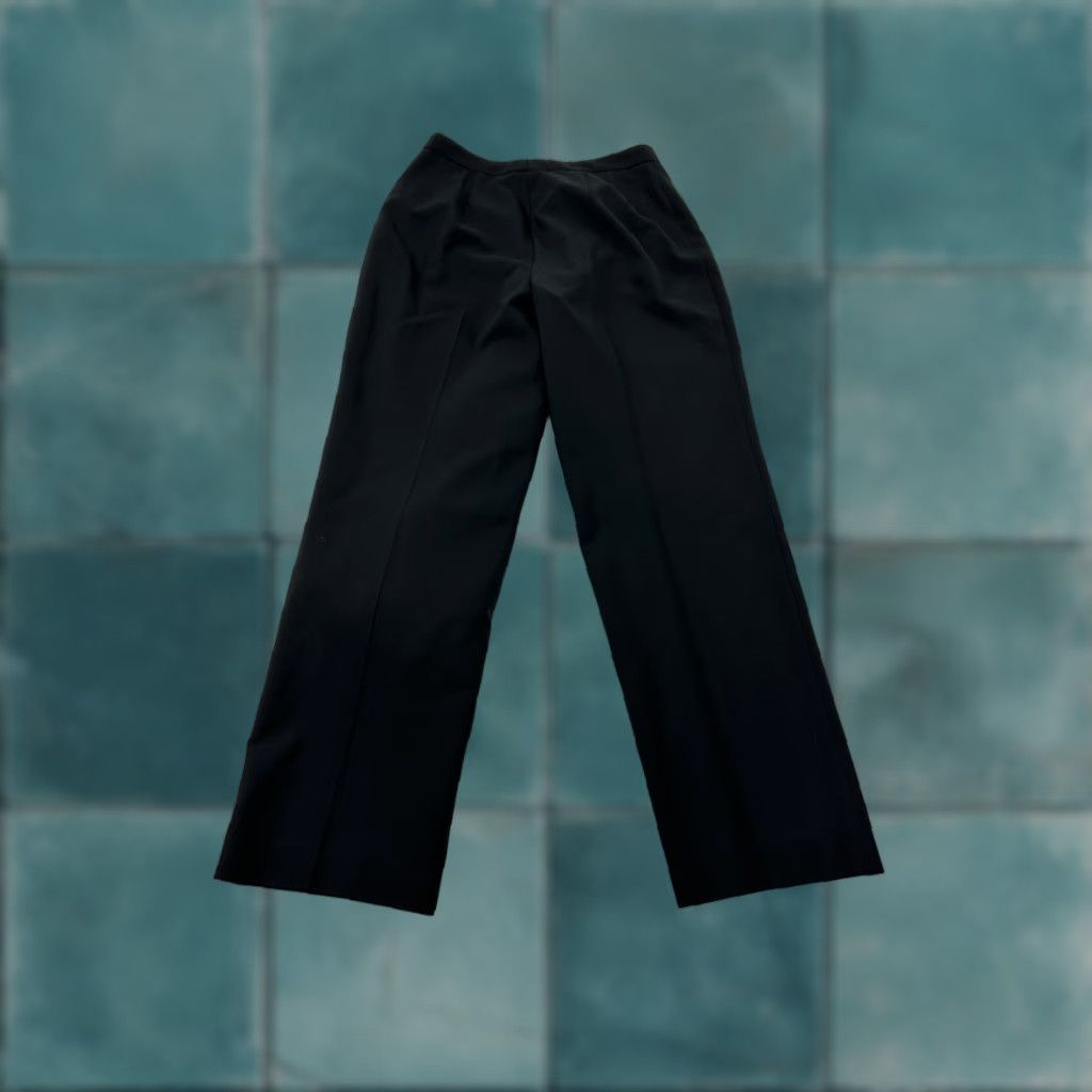 Vintage Olsen Dress Pants Women’s 6 Black Wool Blend - Dress Pants Black Women’s 6 Olsen Zip Pockets 28 Inseam Knit Stretch Retro City - Womens Size 28" / US 6 / IT 42 - 1 Thumbnail