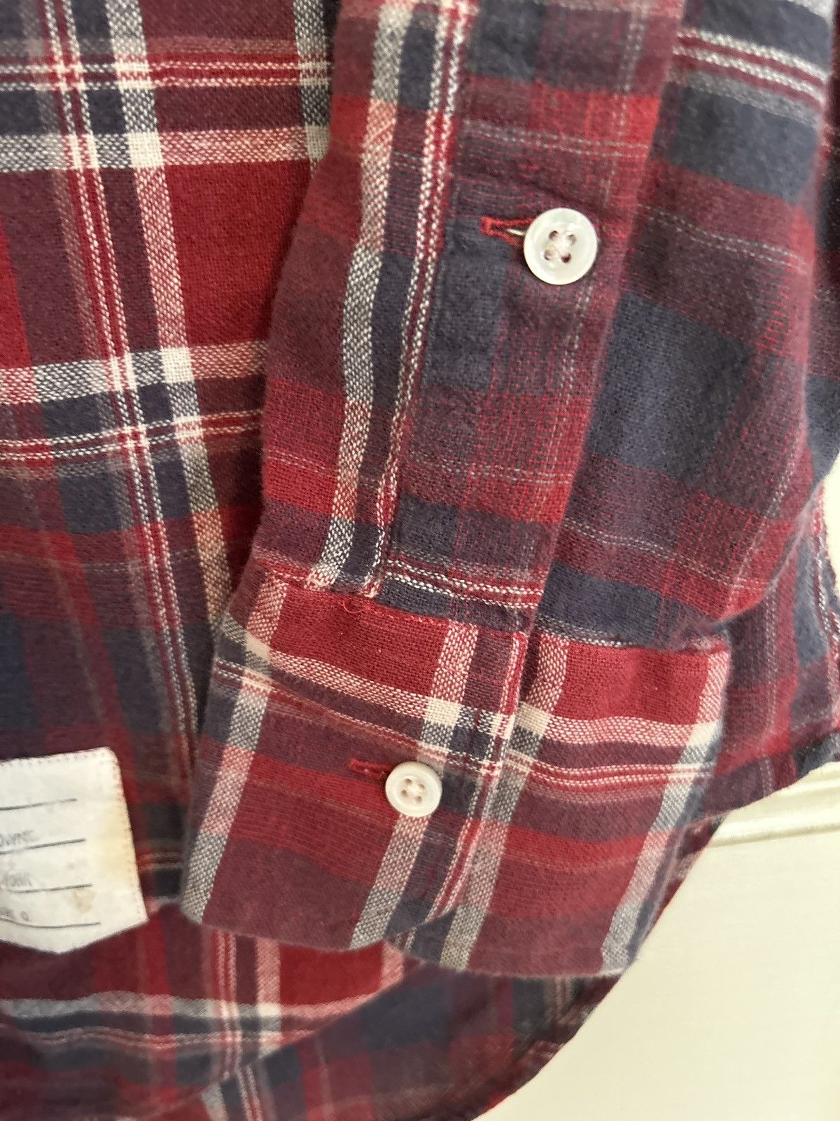 Thom Browne Lightweight Plaid Flannel Button Down Shirt Size US XS / EU 42 / 0 - 5 Thumbnail