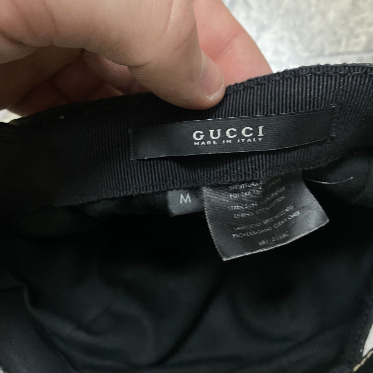 Gucci Gucci Cap Monogram Black Size M Size ONE SIZE - 6 Thumbnail