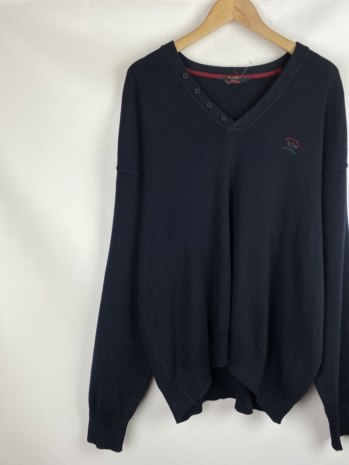 Paul & Shark Paul Shark vintage wool v-neck sweater pullover size 3XL Size US XXL / EU 58 / 5 - 2 Thumbnail