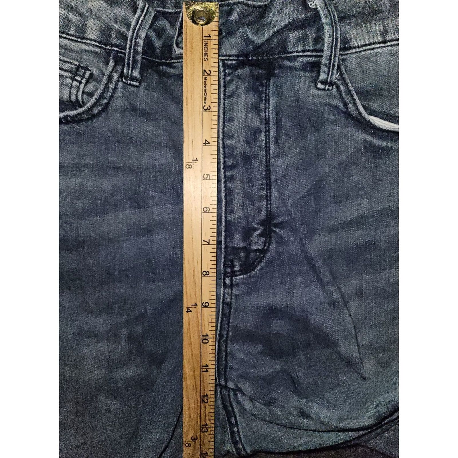 Vintage Judy Blue Jeans Women's 16W High Rise Ankle Stretch Denim Blue Solid 28" Inseam Regular Size 33" Waist Size 38" / US 16 / IT 52 - 5 Thumbnail