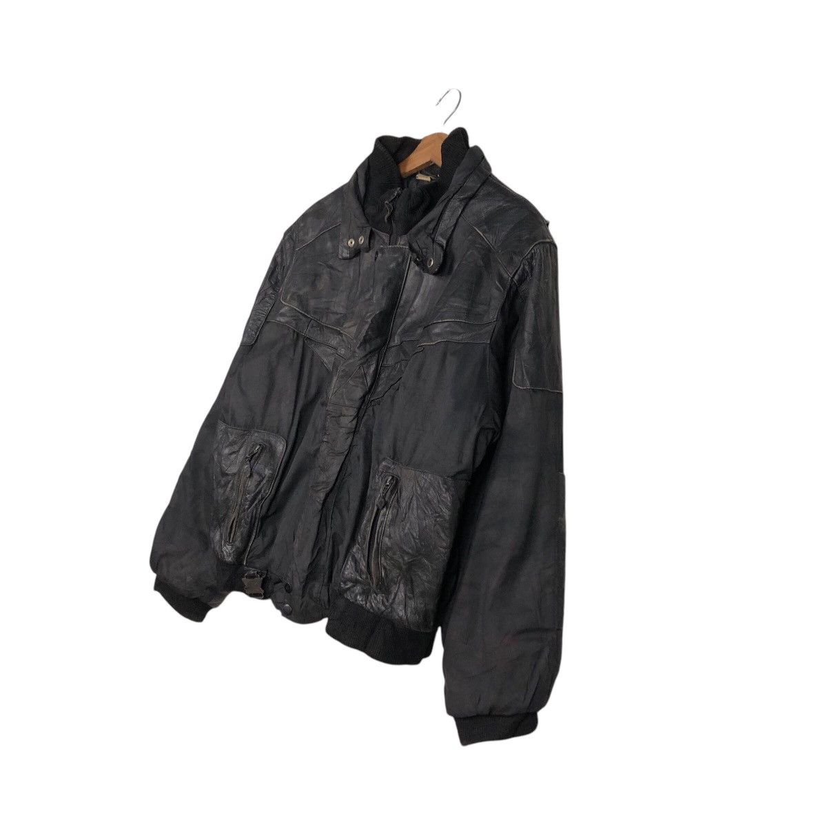 Japanese Brand 📌Vintage Biker Genuine Leather Jacket CKX Issey Miyake Size US M / EU 48-50 / 2 - 3 Thumbnail