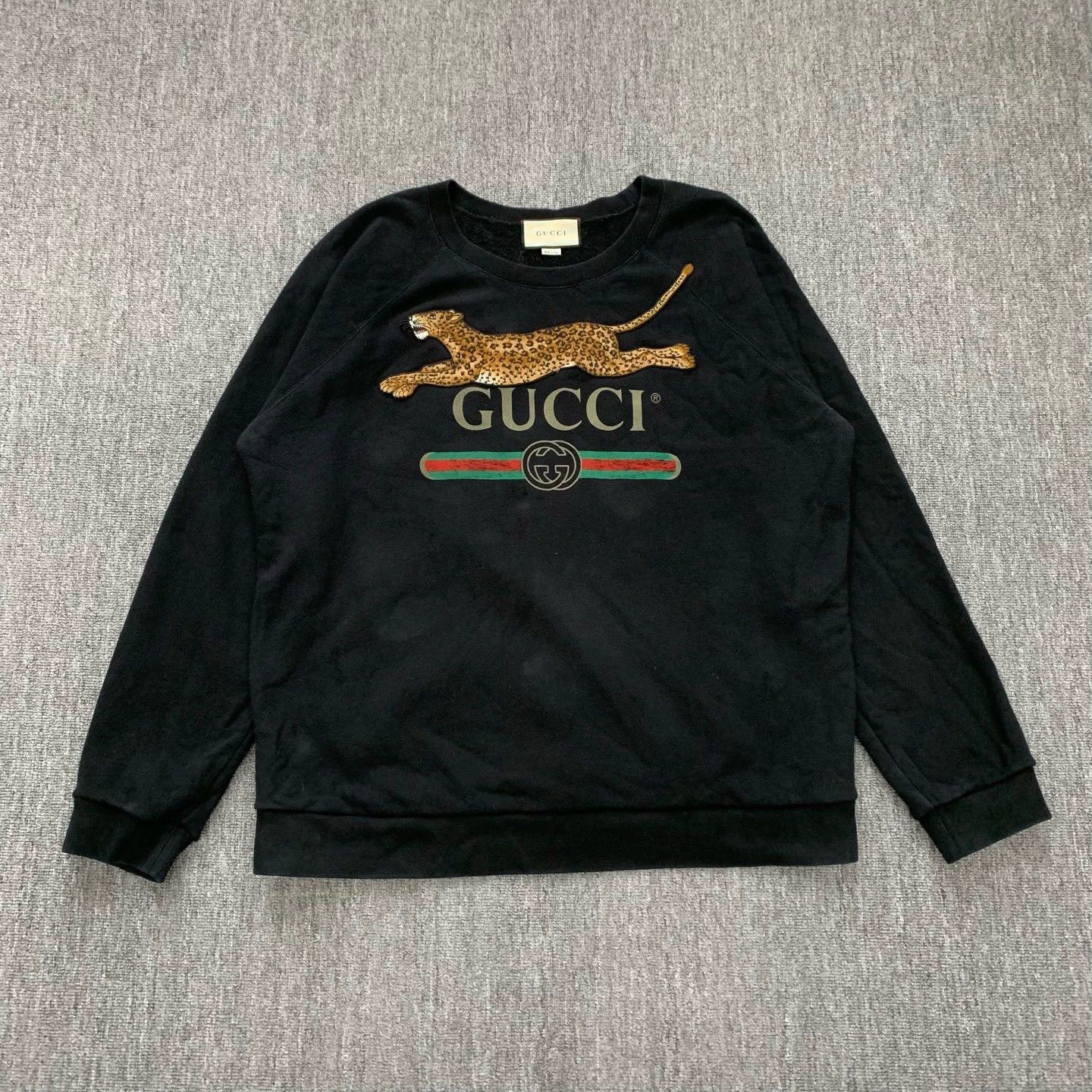 Gucci gucci black leopard print sweatshirt XXL size Size US XXL / EU 58 / 5 - 1 Thumbnail