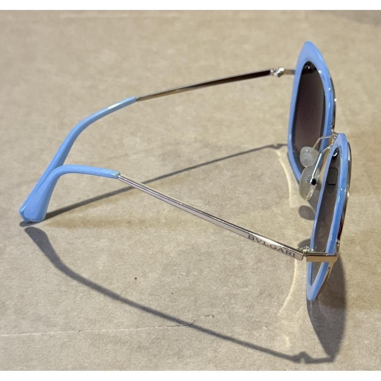 Bvlgari Bvlgari women's sunglasses light blue acetate frames brown Size ONE SIZE - 2 Thumbnail