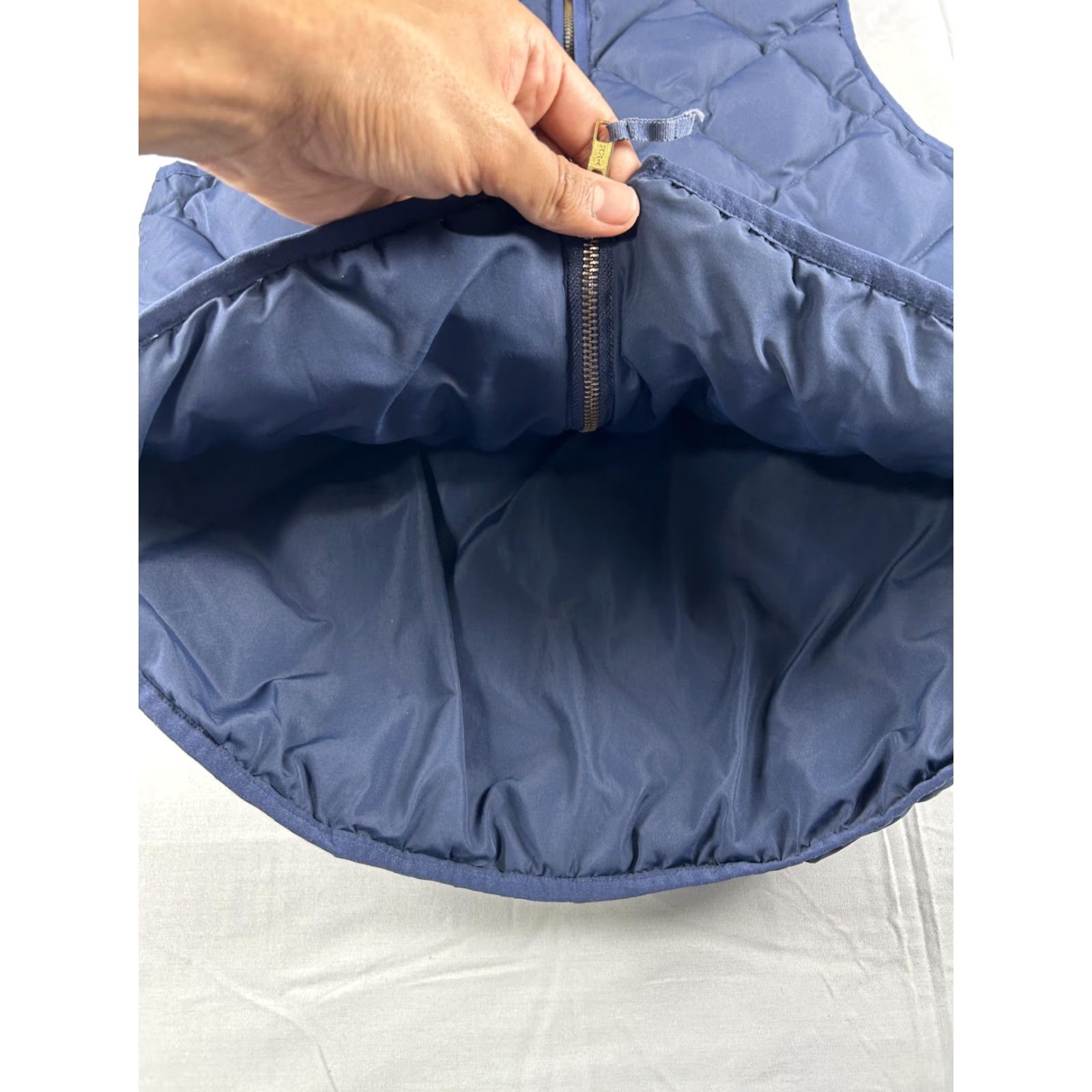 J.Crew J.CREW Vest Womens M Blue Quilted Puffer Sleeveless Full Zip Pockets Size M / US 6-8 / IT 42-44 - 4 Thumbnail