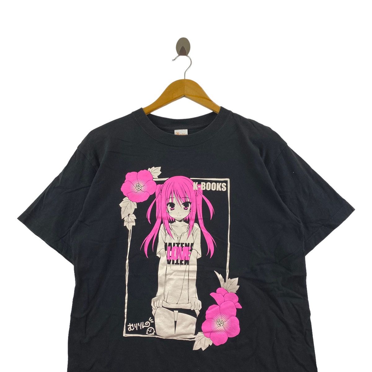 Japanese Brand K-BOOKS Anime Print Japanese Brand Black Short Sleeve Shirt Size US L / EU 52-54 / 3 - 2 Thumbnail