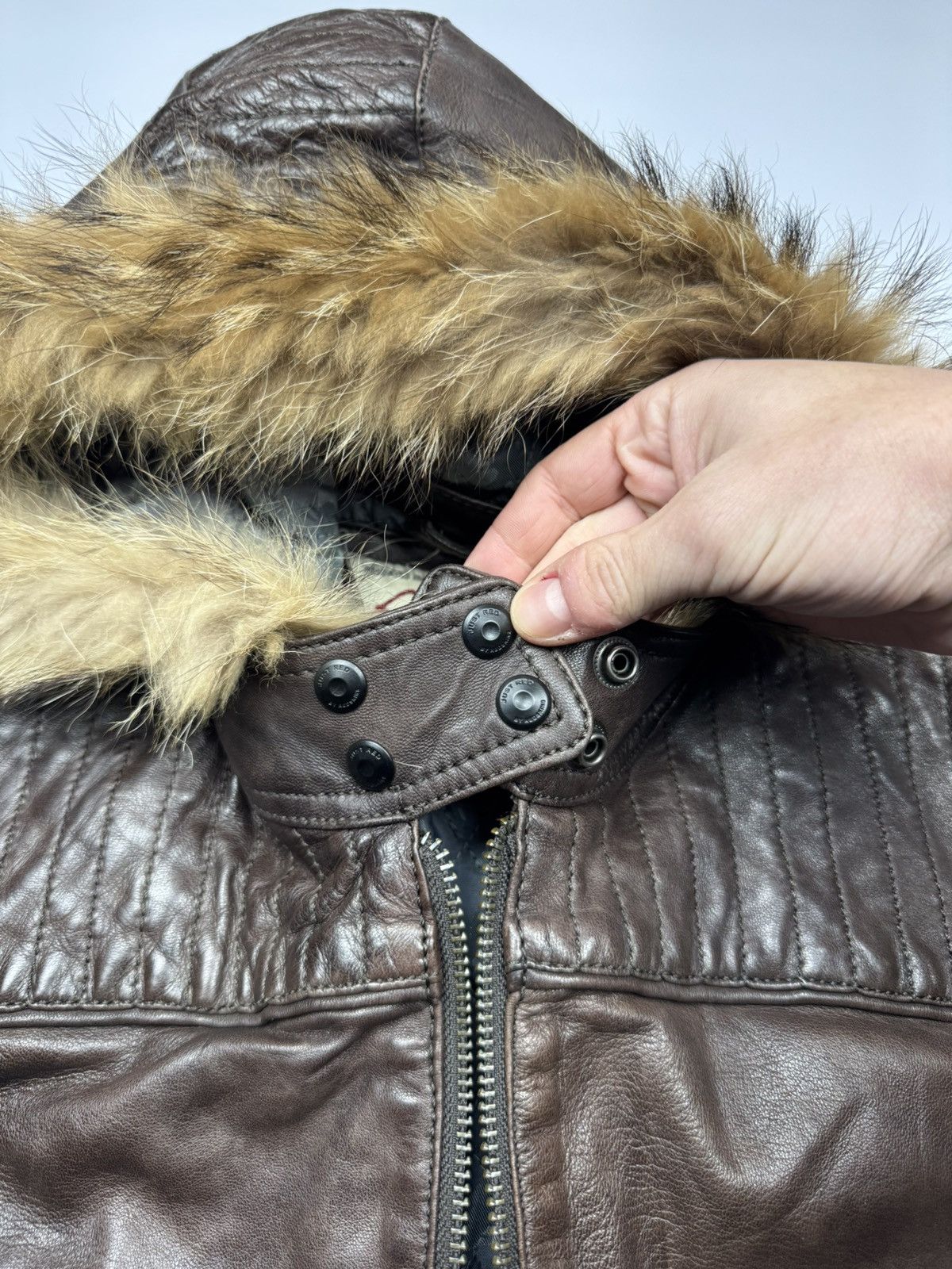 Vintage Vintage Redskins Woman's Faux Fur Leather Jacket Size XL / US 12-14 / IT 48-50 - 6 Thumbnail