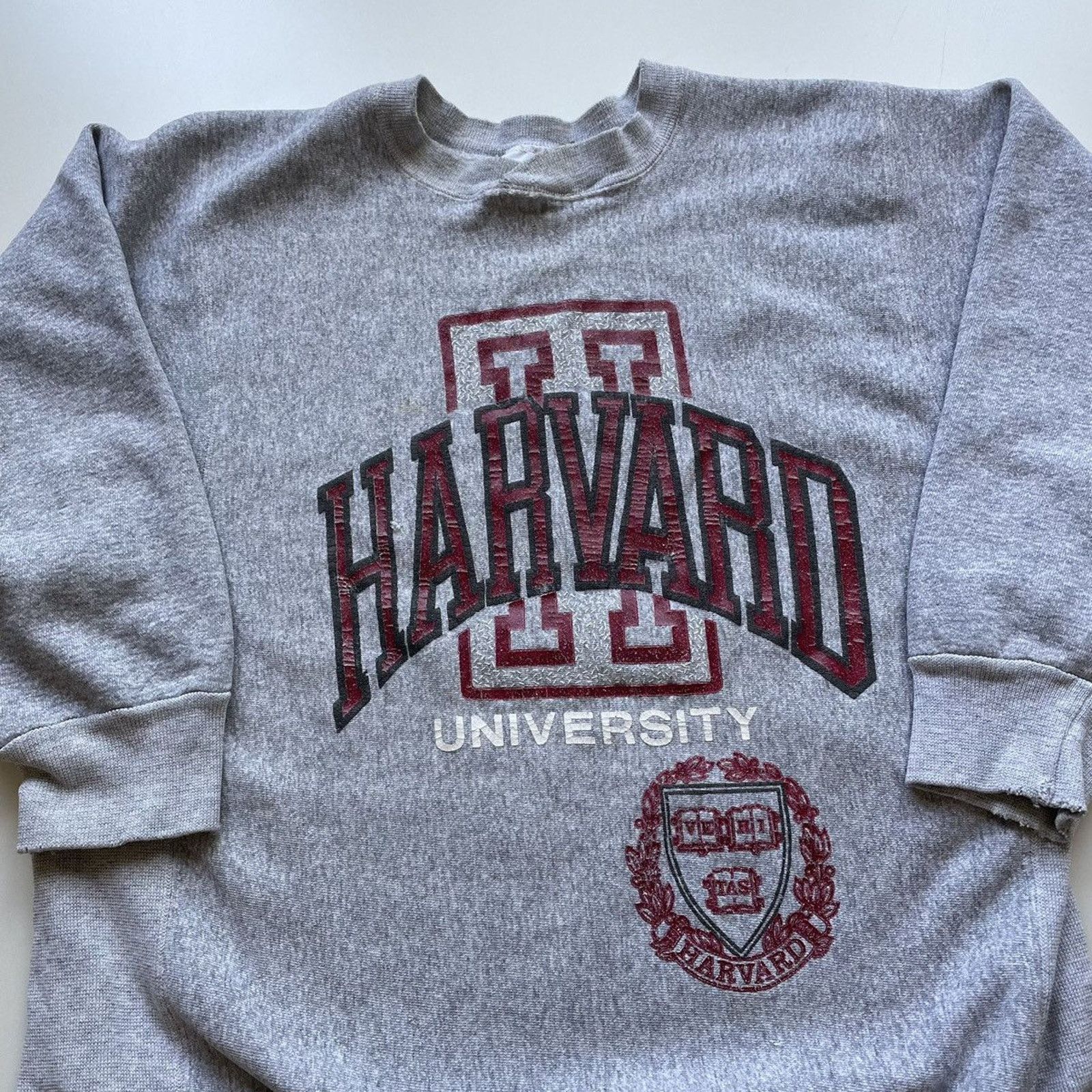 Hanes Vintage 90s Harvard University Crewneck Large Heavyweight Size US L / EU 52-54 / 3 - 2 Thumbnail