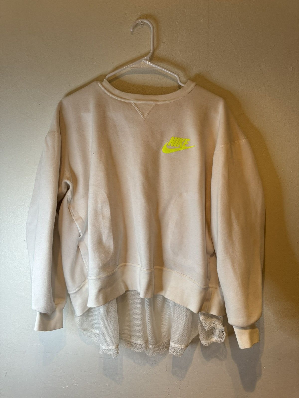 Nike Nike NikeLab Tech Fleece Women's Crew White Size L Size L / US 10 / IT 46 - 1 Thumbnail