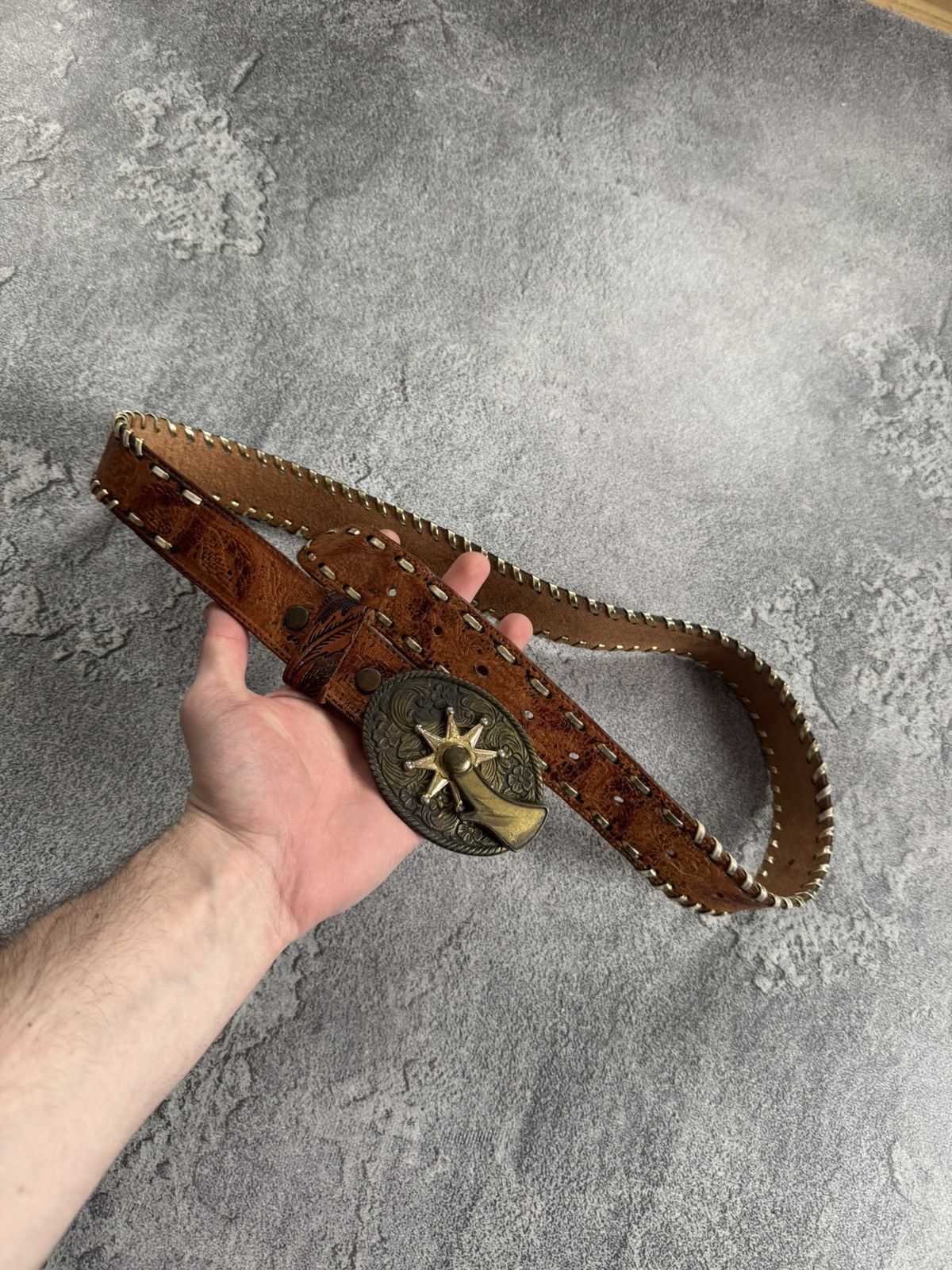 Cowboy Equipment 90s Belt vintage retro cowboy if six was nine L.G.B. Western Size ONE SIZE - 4 Thumbnail
