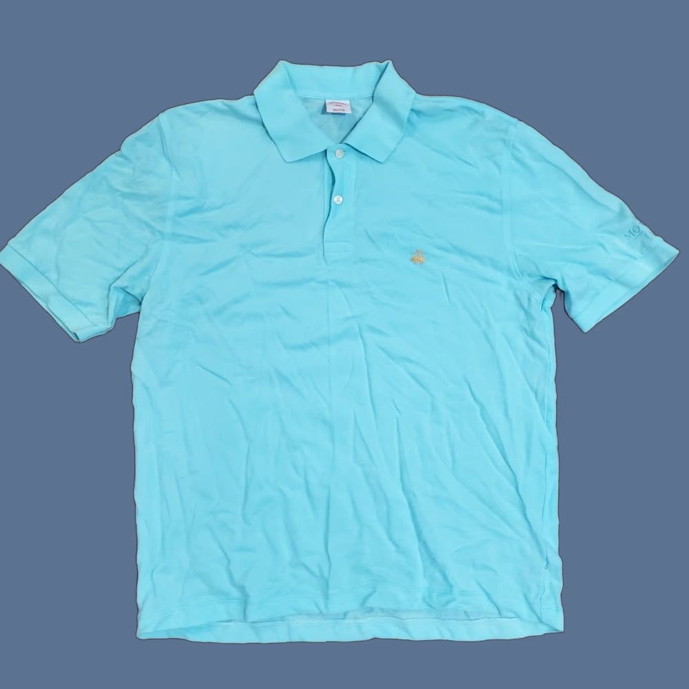 Brooks Brothers Brooks Brothers Polo Shirt Men L Teal Blue 100% Cotton Casual Logo Preppy Short Sleeve Knit Shirt Size US L / EU 52-54 / 3 - 1 Thumbnail