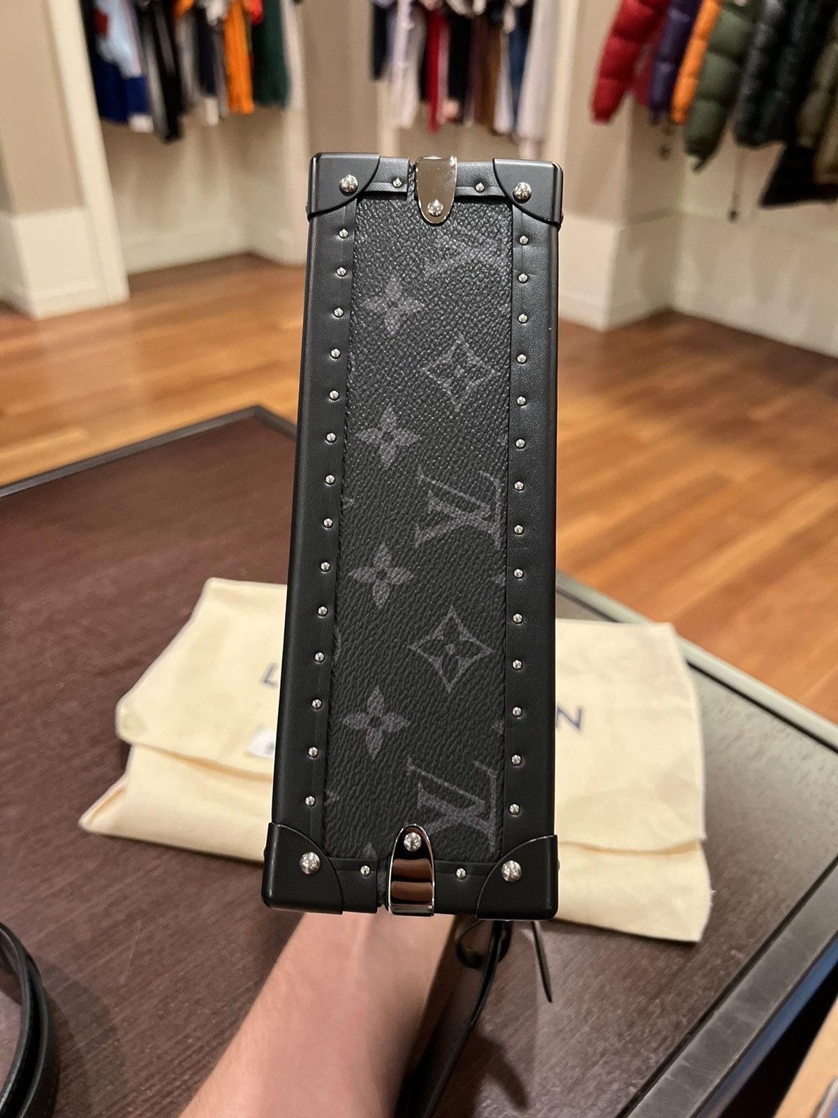 Louis Vuitton Louis Vuitton Clutch Box Monogram Eclipse Side Bag Size ONE SIZE - 5 Thumbnail