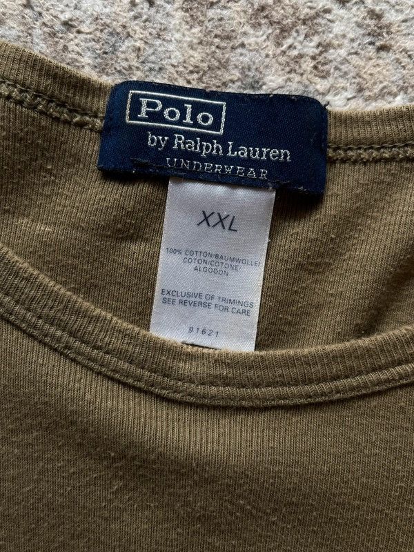 Polo Ralph Lauren Polo Ralph Lauren Underwear Sz XXL Khaki T-Shirt Vintage Size US XXL / EU 58 / 5 - 2 Thumbnail